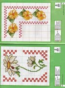 Schema punto croce Bordino Girasoli Piccoli