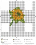 Schema punto croce Girasole 1