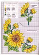 Schema punto croce Girasoli 7