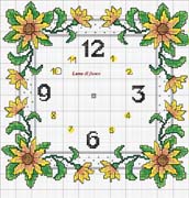 Schema punto croce Orologio