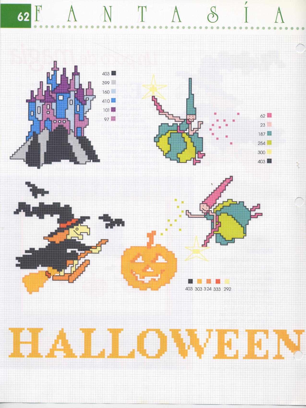 Schema punto croce Halloween 1