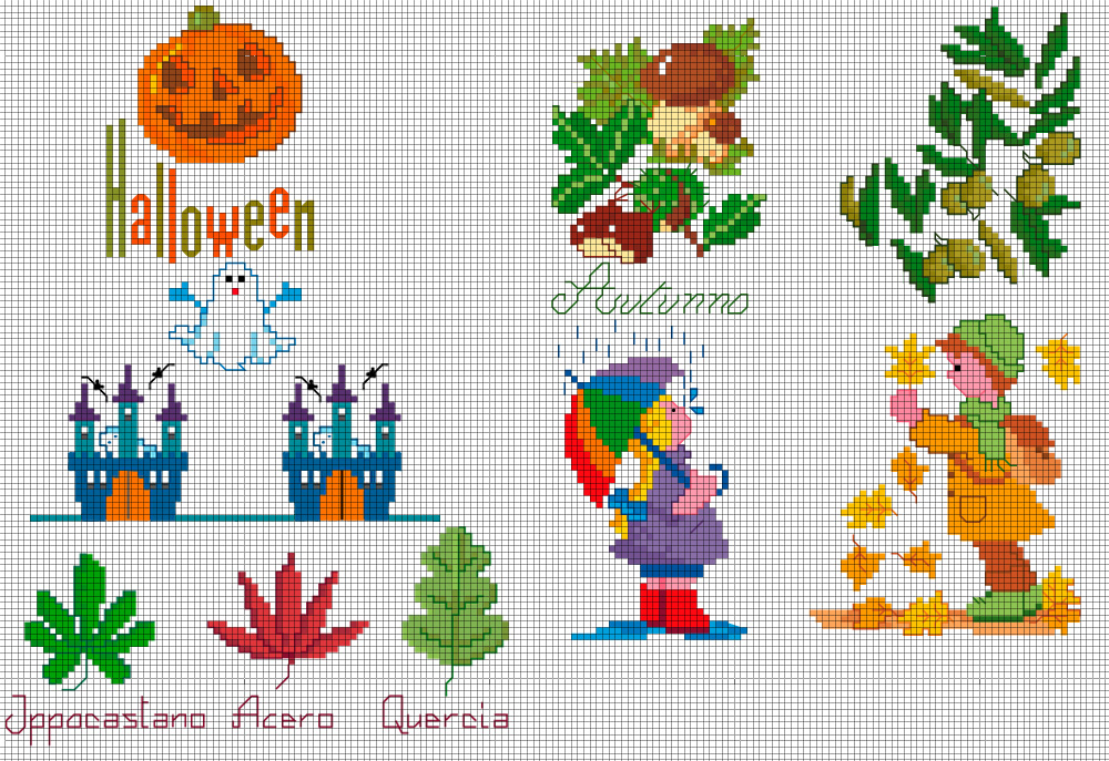 Schema punto croce Halloween 4