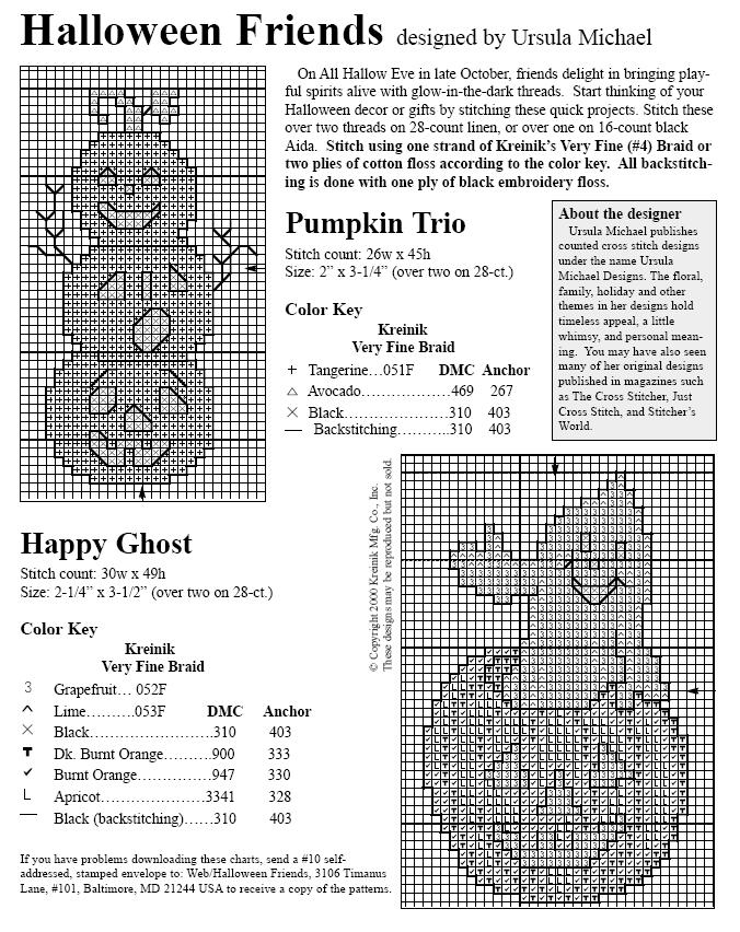 Schema punto croce Halloween Friends