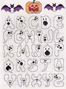 Schema punto croce Halloween Alfabeto 1