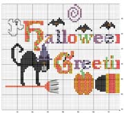 Schema punto croce Pannello Halloween 1
