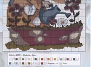 Schema punto croce Strega Giardino 3