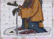 Schema punto croce Strega Nasone 2