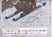 Schema punto croce Strega Sulla Neve 3