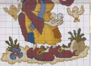 Schema punto croce Strega Uccellini 2