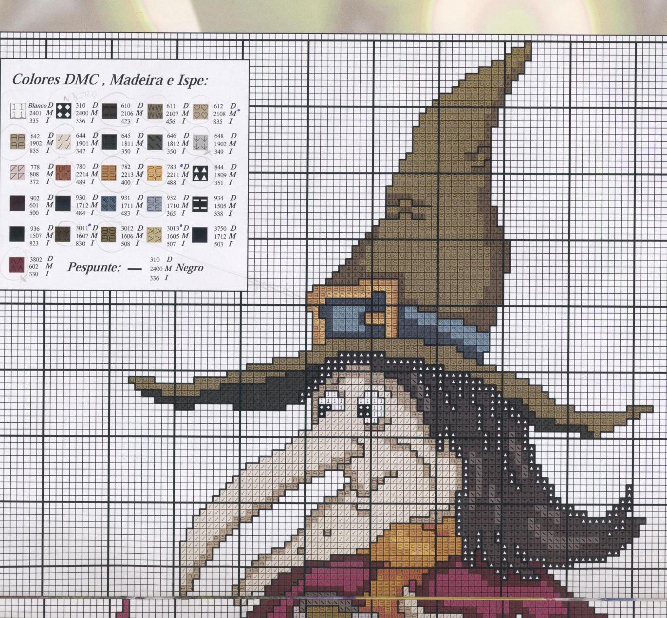 Schema punto croce Strega 4