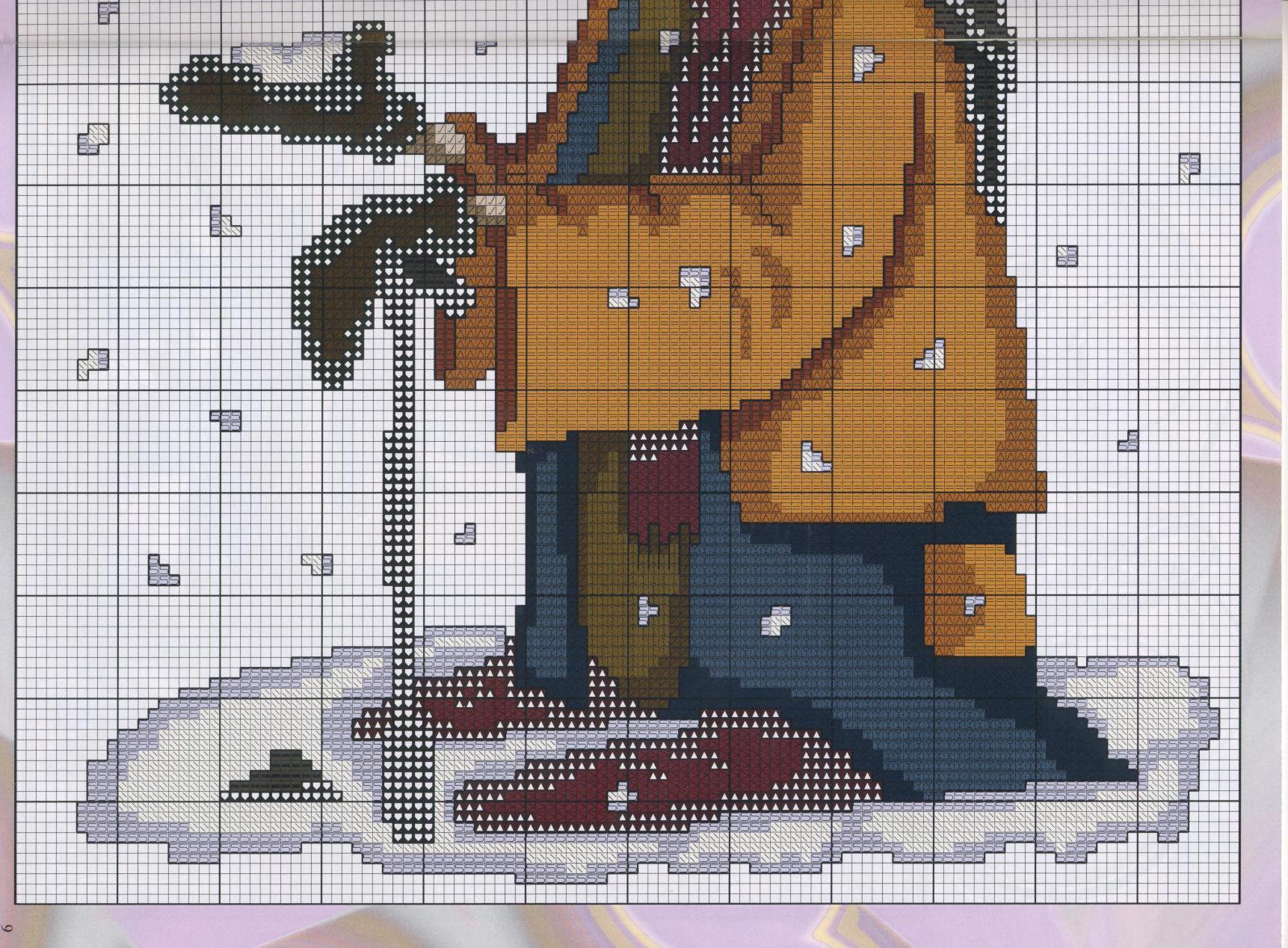 Schema punto croce Strega Nasone 2