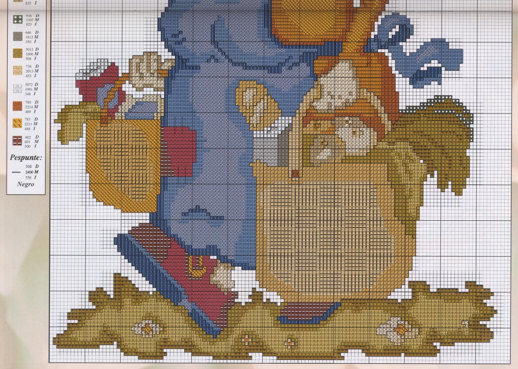 Schema punto croce Strega Secchio 2