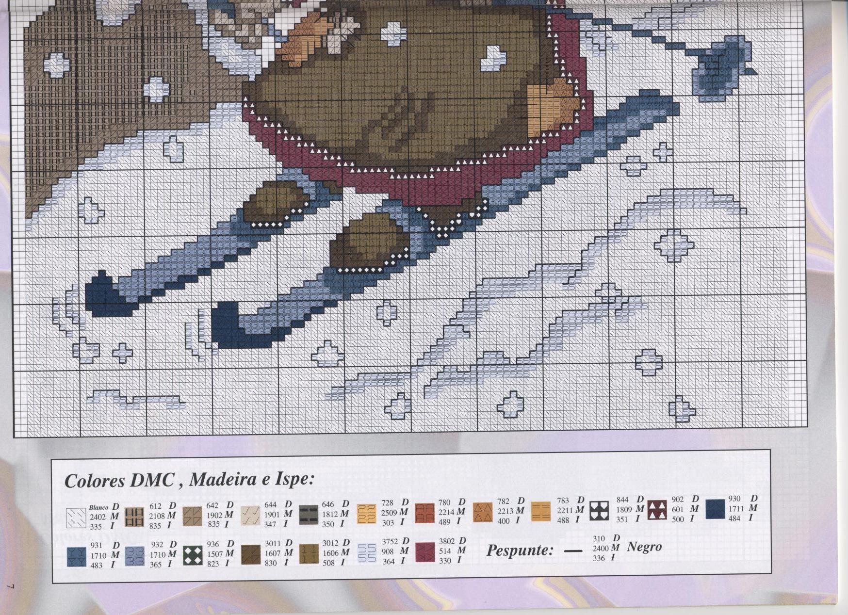 Schema punto croce Strega Sulla Neve 3