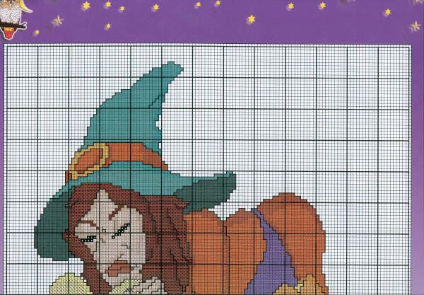 Schema punto croce Streghe 3