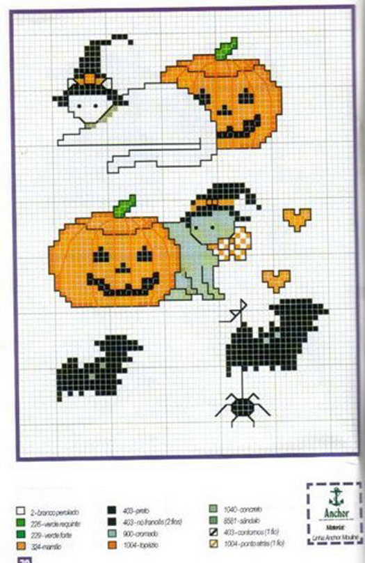 Schema punto croce Zucche 2