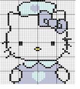 Schema punto a croce Hello Kitty con grembiulino