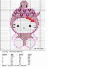 Schema punto croce Hello Kitty 48