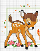 Schema Punto croce Bambi 2 