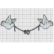 Schema due colombe con le fedi