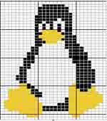 Punto croce Pinguino