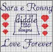 Shema punto croce Sara e Ronny Love Forever 2