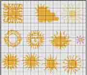 Shema punto croce sole