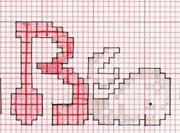 Schema punto a croce Iniziali B balena