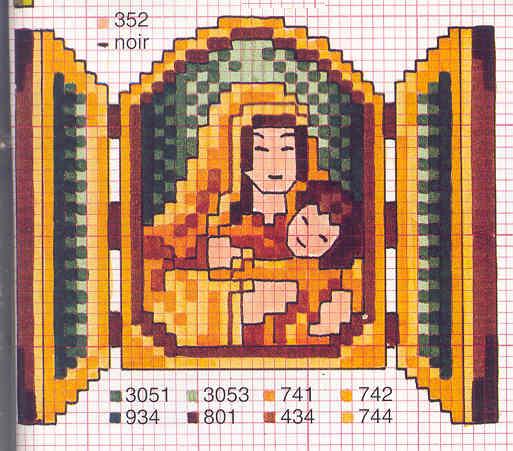 Schema punto croce Madonnina10