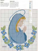 Schema punto croce Madonnina Fiori