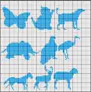 Schema punto a croce Animali