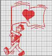 Schema ragazzo con bandiera