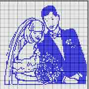 Schema punto a croce matrimonio