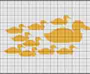 Schema punto a croce paperelle