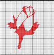 Schema punto a croce rosa