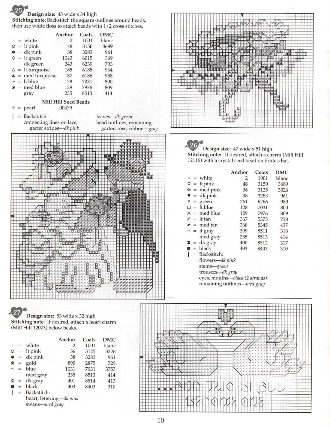 Schema punto croce Matrimonio 09