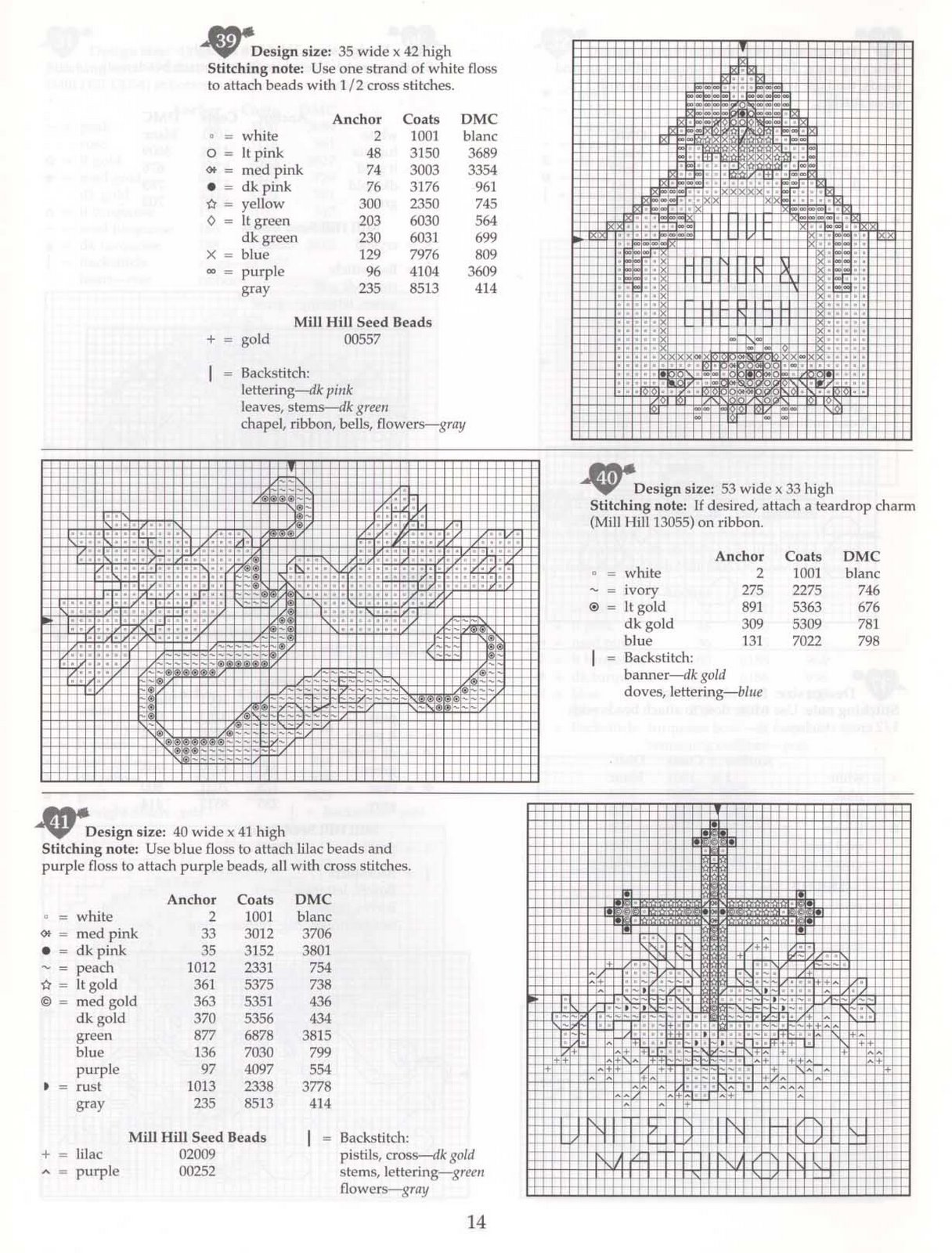 Schema punto croce Matrimonio 11