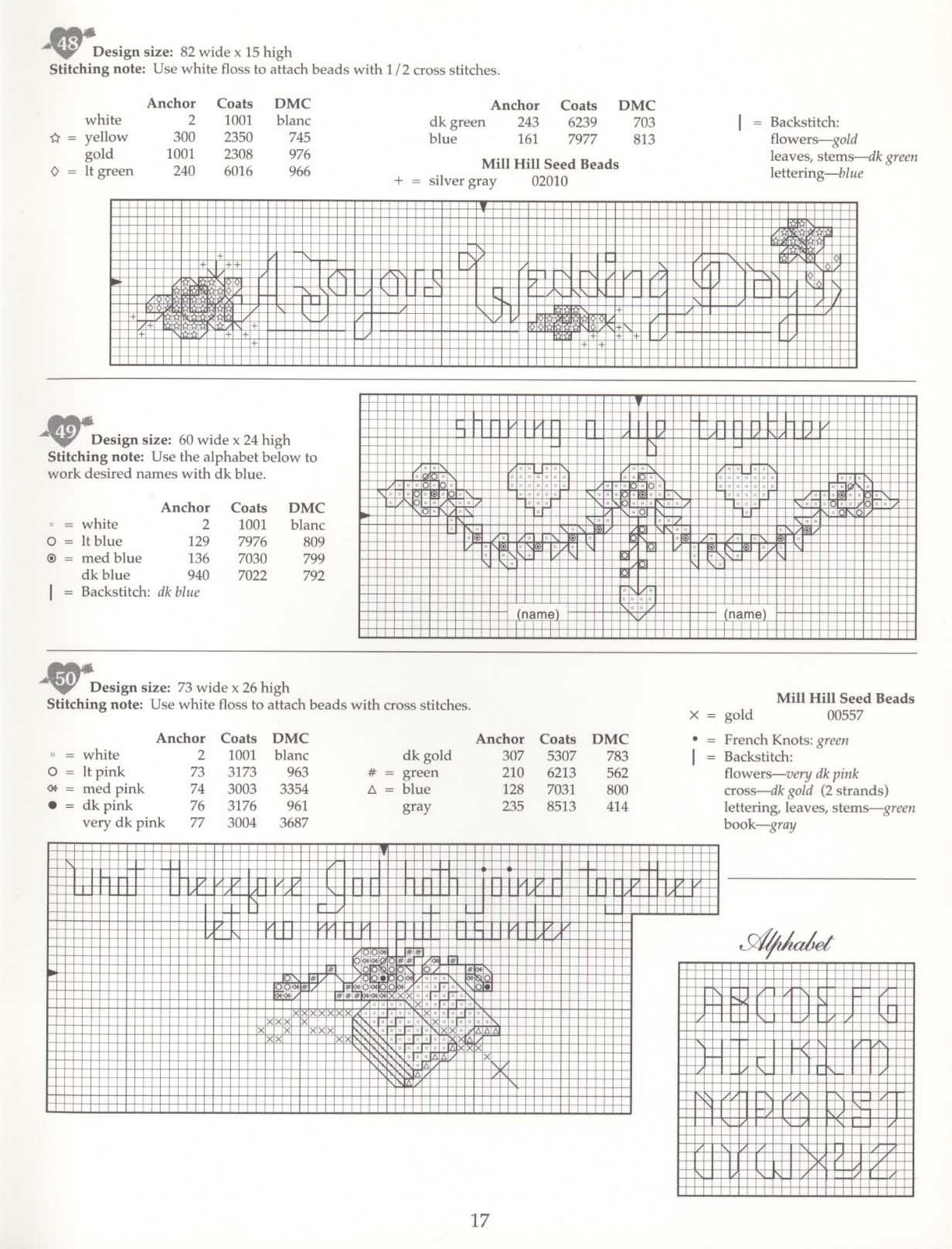 Schema punto croce Matrimonio 12