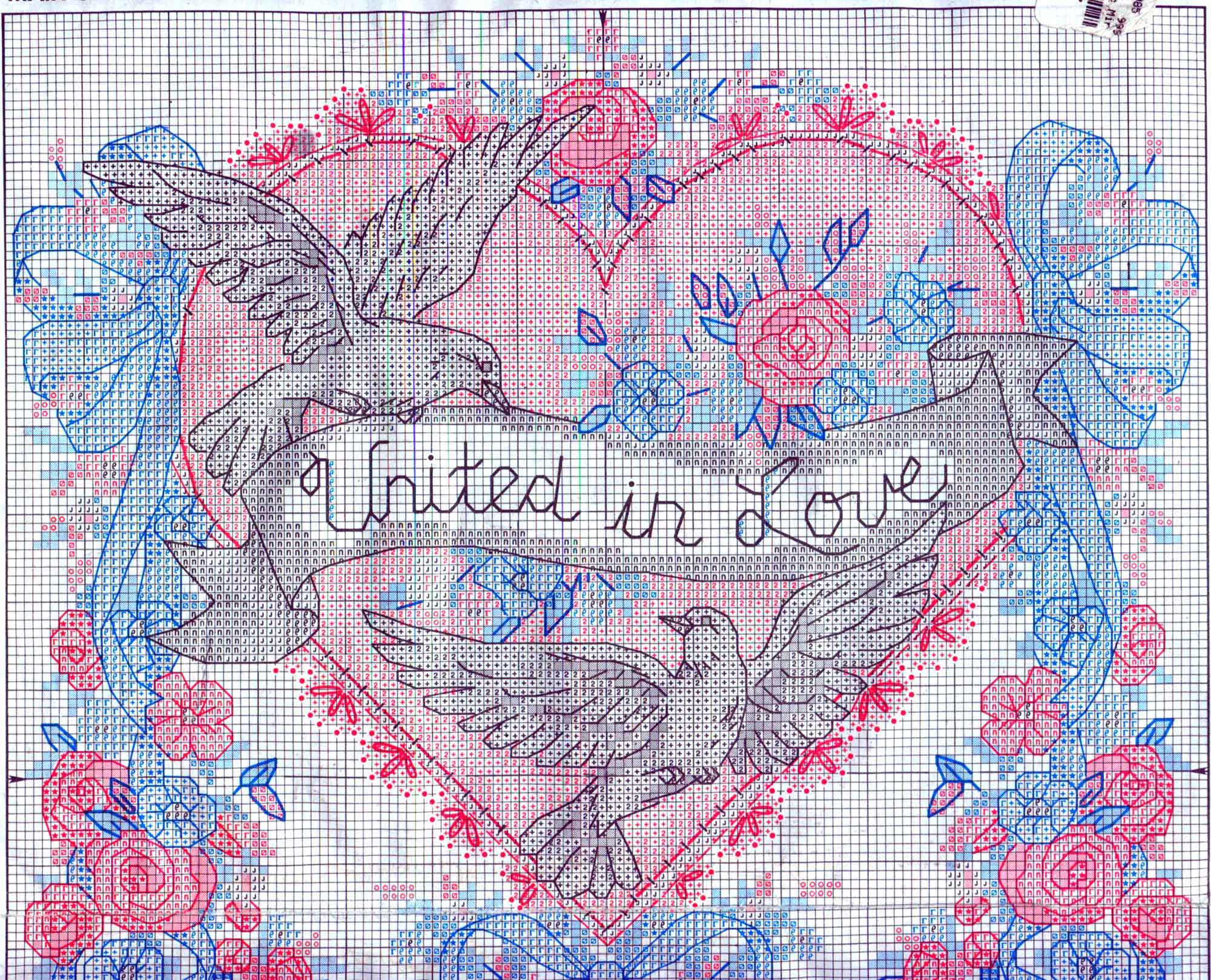 Schema punto croce Uniti Nell Amore 2