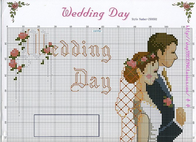 Schema punto croce Wedding Day 03