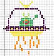 Schema punto a croce Navicella