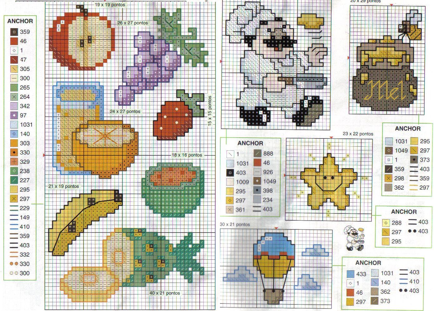 Schema punto croce Cibo 02