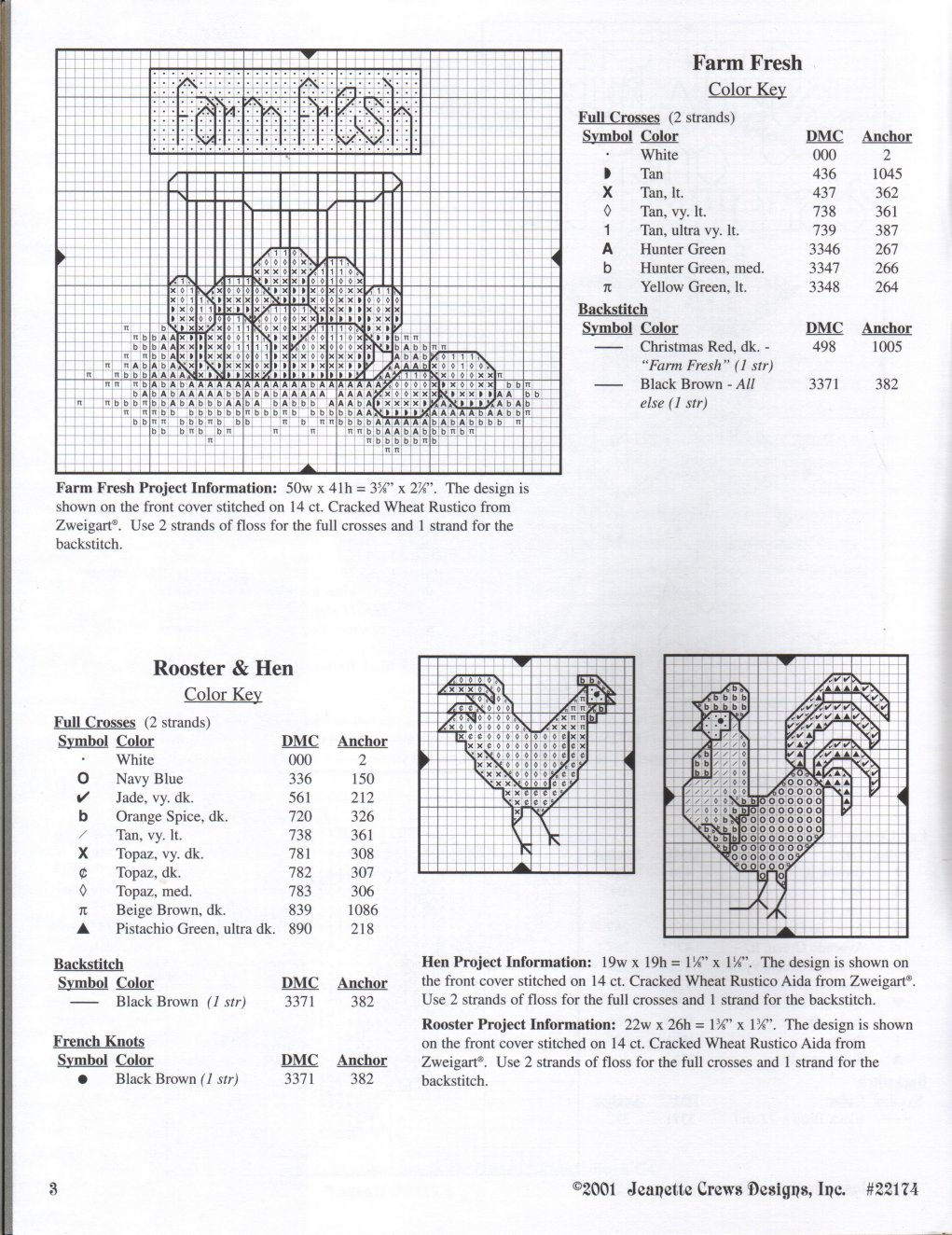Schema punto croce Farm Motifs 04
