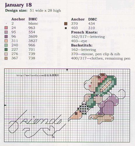 Schema punto croce Idee 215