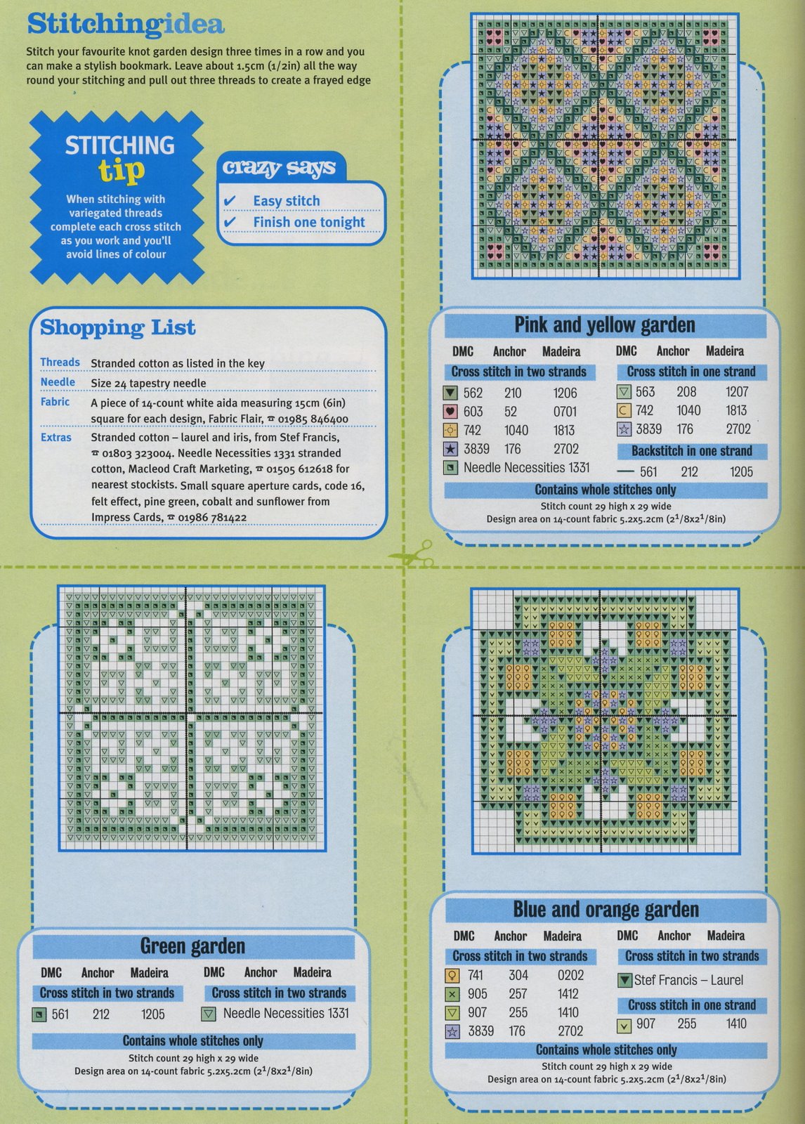 Schema punto croce Idee 330