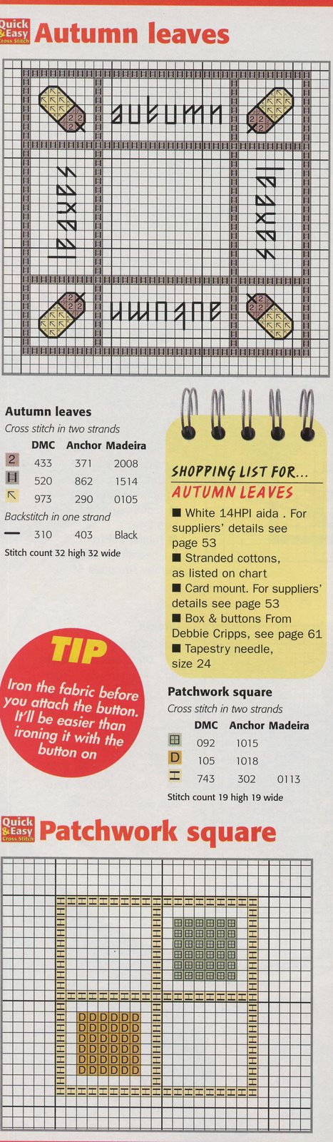 Schema punto croce Idee 452