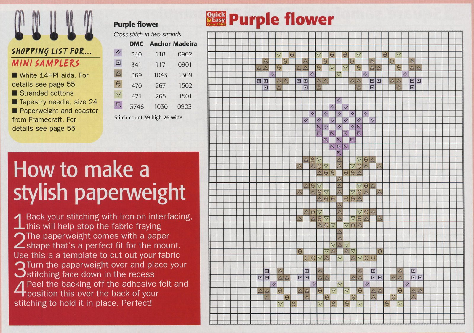Schema punto croce Idee 456