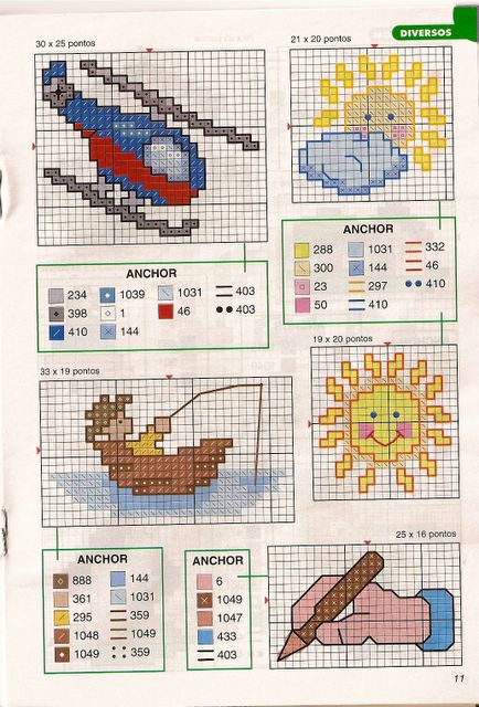 Schema punto croce Idee Infantili 26
