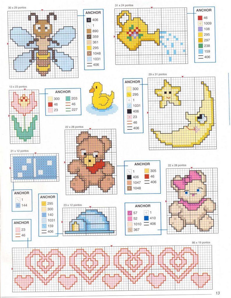 Schema punto croce Idee Infantili 32