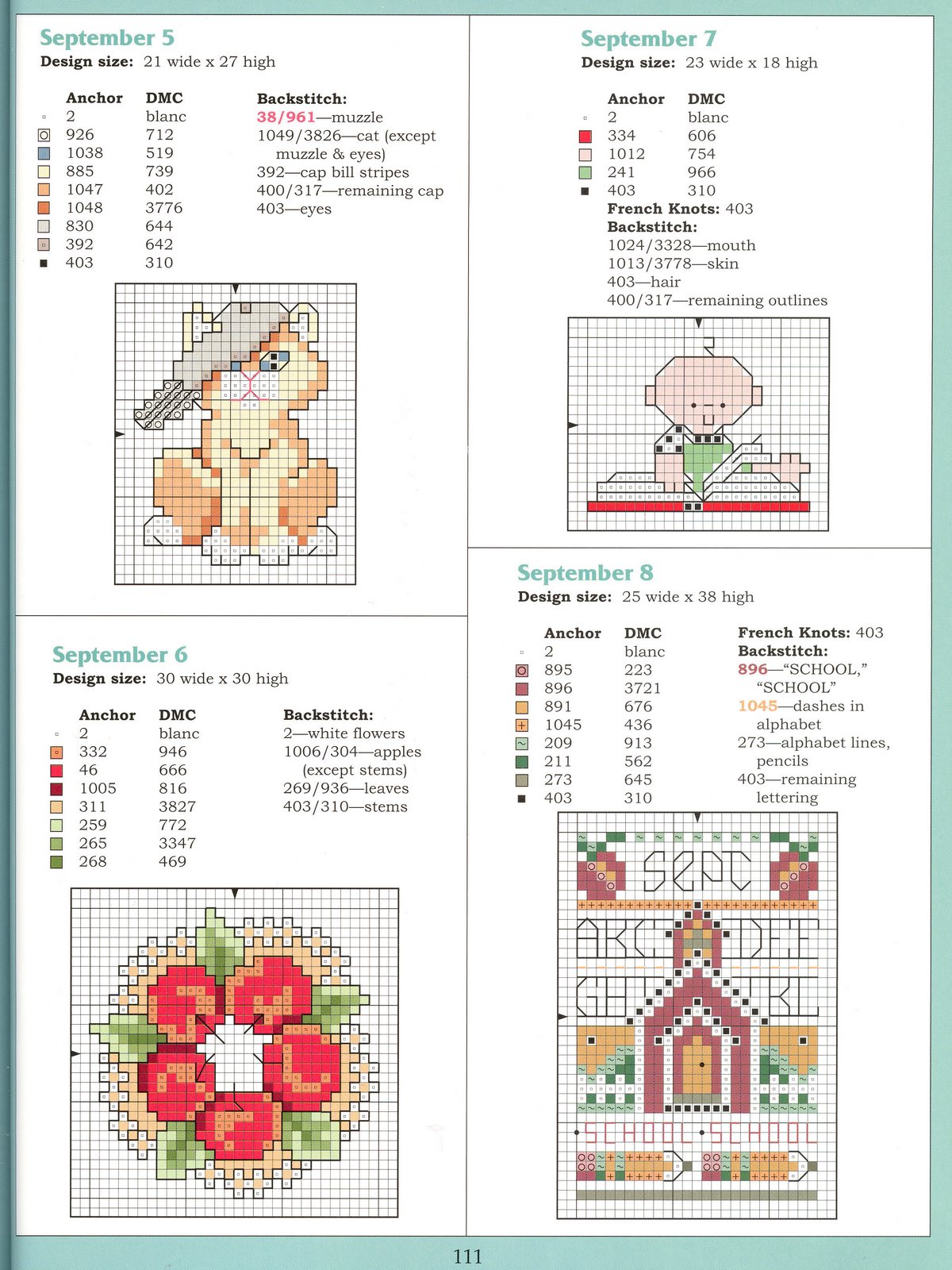 Schema punto croce Idee Infantili 35