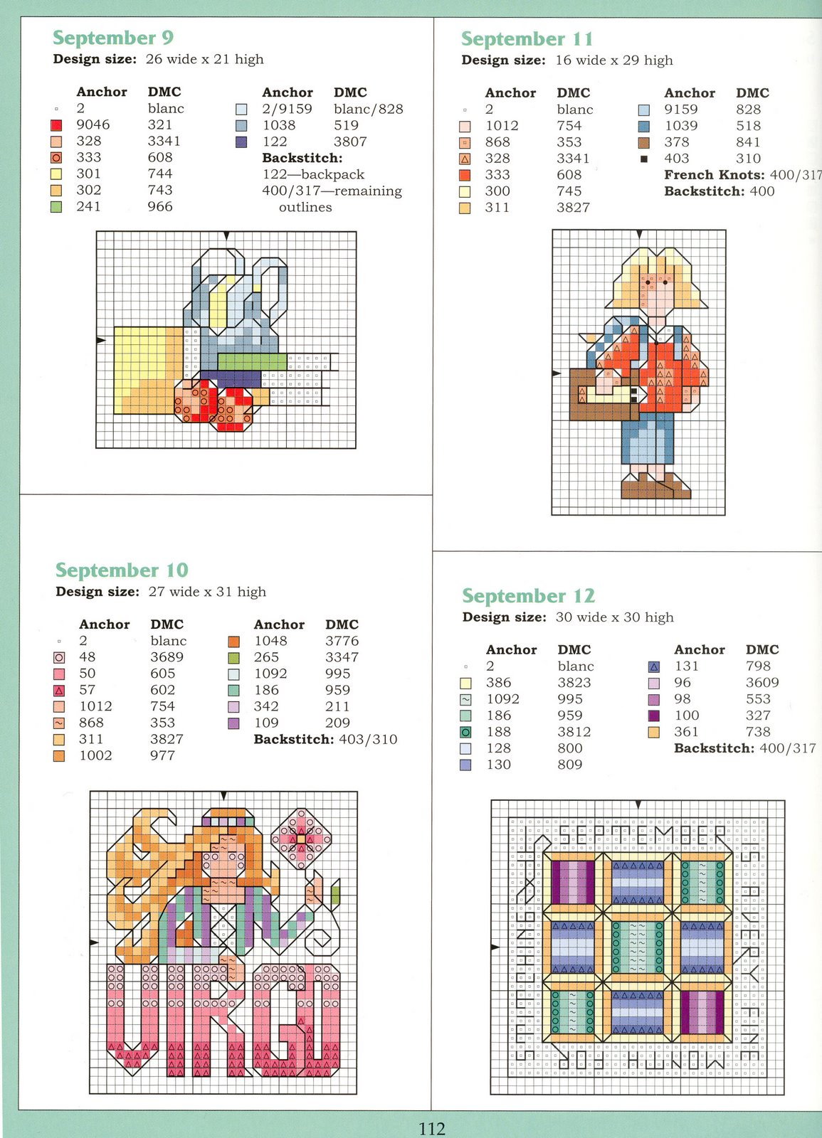 Schema punto croce Idee Infantili 37